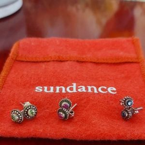 Sundance Sterling Silver Western Style Earring 3 pairs